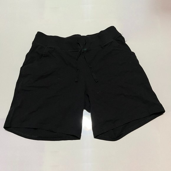 Black Drawstring Cotton Shorts - Picture 1 of 4